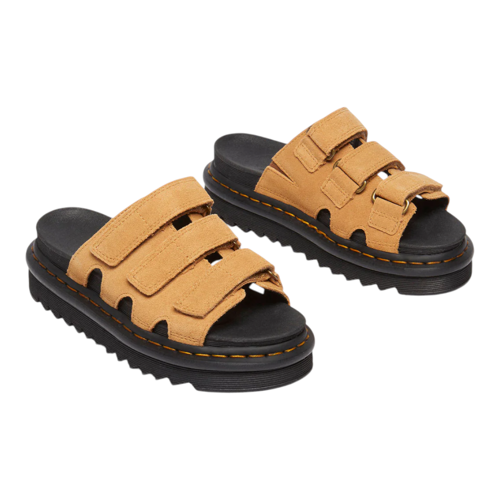 dc0c6b75-b2e6-48fd-984e-c44cbbec771a Dr. Martens Raine Slide Tan VT כפכפי נשים - Image 1