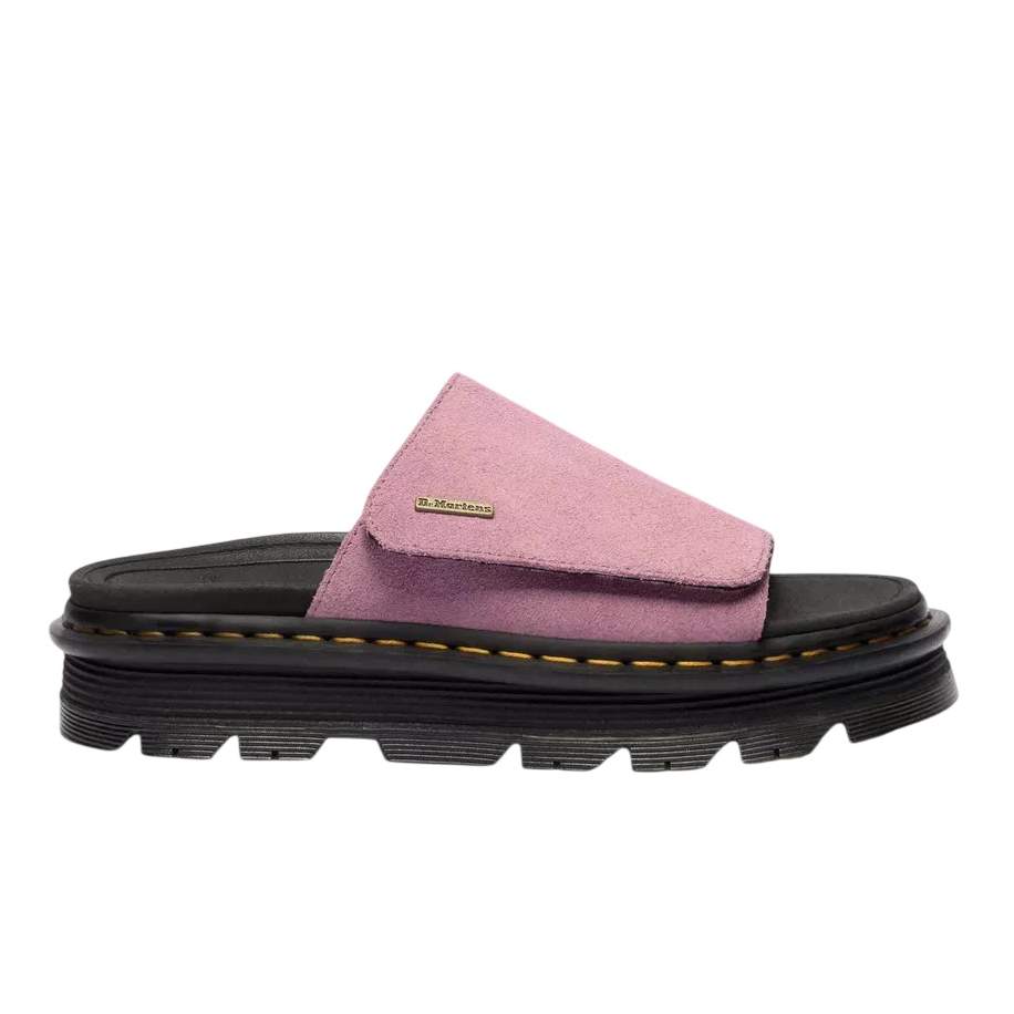 E-5-1.jpg Dr. Martens Zebzag Suede Platform Slides Dusty Rose Pink כפכפי פלטפורמה