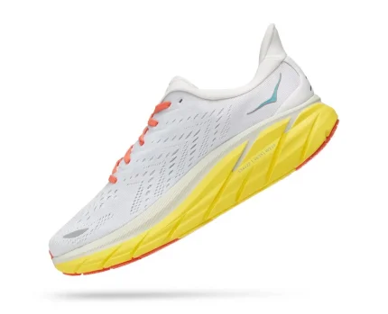 HOKA Clifton 8 White/Yellow נעלי ריצה