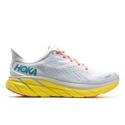 HOKA Clifton 8 White/Yellow נעלי ריצה