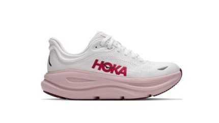 HOKA Bondi 9 Wide White/Pink Opal נעלי ריצה בגזרה רחבה