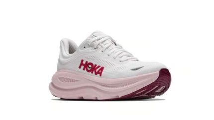 HOKA Bondi 9 Wide White/Pink Opal נעלי ריצה בגזרה רחבה