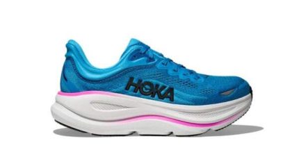 HOKA Bondi 9 Wide Skyward Blue/Neon Fuchsia נעלי ריצה בגזרה רחבה