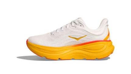 HOKA Bondi 9 Wide White/Yellow נעלי ריצה בגזרה רחבה